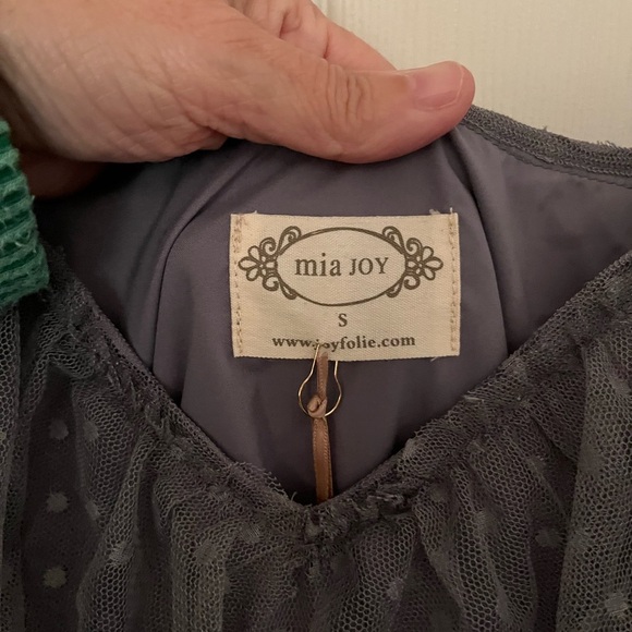 Joyfolie Mia Joy Lauryn Gray Dress NWT Women’s Small BOHO - Picture 6 of 7